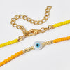 ZMZY Boho Thin Necklace Colorful Miyuki Beads Necklace Cute Evil Eye Charm Necklaces For Women  Jewelery Collier