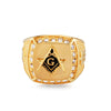 Fashion Punk Gold Color Mens Mason Freemason Ring 316L Stainless Steel Hyperbole Masonic Rings for Men