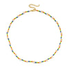 ZMZY Miyuki Bead Flower Necklace Multicolor Choker Necklace Simple Cute Strand Daisy Colorful Women String Collar Gift