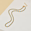 ZMZY Miyuki Bead Flower Necklace Multicolor Choker Necklace Simple Cute Strand Daisy Colorful Women String Collar Gift