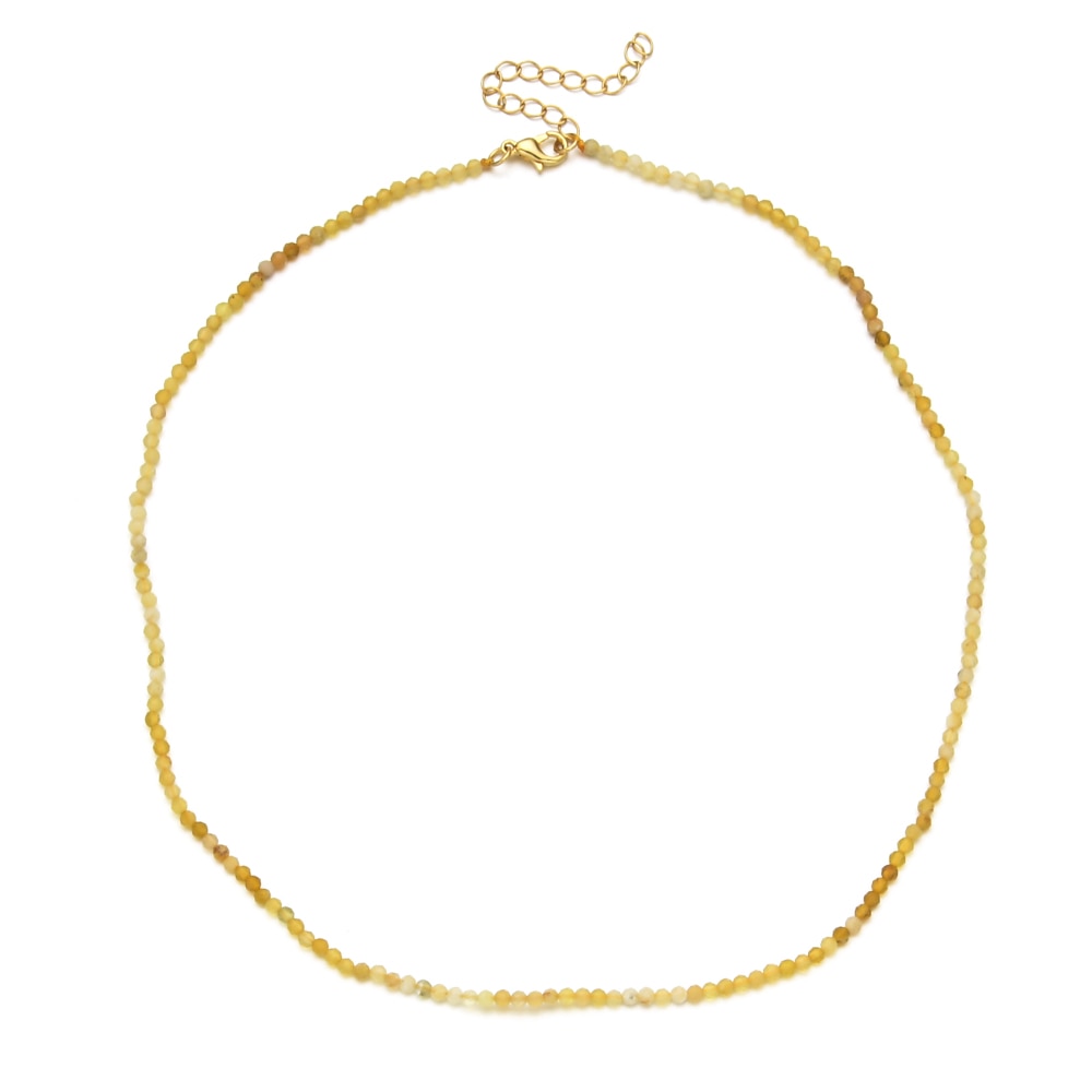 ZMZY Multicolor Cute Choker Faceted Beads Necklace Natural Stones Filled Collier Femme Women Boho Necklace Statement Jewelry