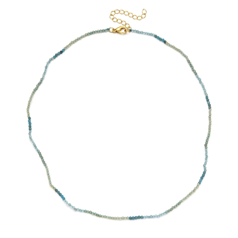 ZMZY Multicolor Cute Choker Faceted Beads Necklace Natural Stones Filled Collier Femme Women Boho Necklace Statement Jewelry