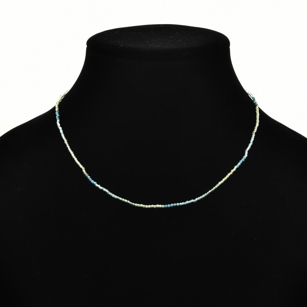 ZMZY Multicolor Cute Choker Faceted Beads Necklace Natural Stones Filled Collier Femme Women Boho Necklace Statement Jewelry