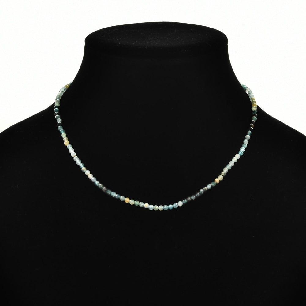 ZMZY Multicolor Cute Choker Faceted Beads Necklace Natural Stones Filled Collier Femme Women Boho Necklace Statement Jewelry