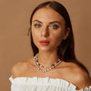 ZMZY Colour Boho Natural Fresh Water Pearl Necklace Color Liuli Glass Flower Beads Choker Necklace Beach Femme Jewelry Gift