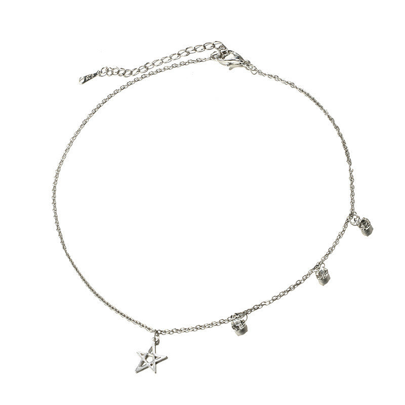 2020 Fashion Jewelry Necklace Choker Women Cute Simple Five-Pointed Star Pendant Necklace Geometric Necklace Chain Clavicle
