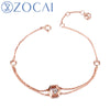 Bracelet 2020 New Arrival The Honeycomb Series Real 0.03 CT Diamond Bracelet 18K Rose Gold (Au750) JBS90229T