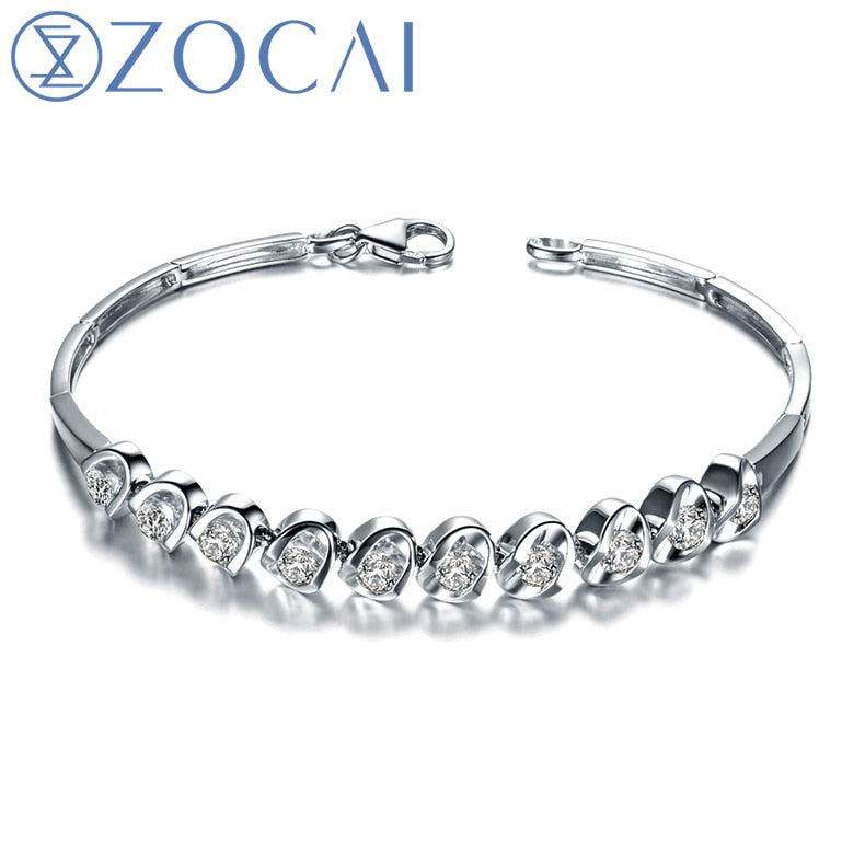 DESIGNER 1.2 CT CERTIFIED DIAMOND 18K WHITE GOLD CHAIN BRACELET JEWELRY BRACELETS BRACLETS BANGLE S00270