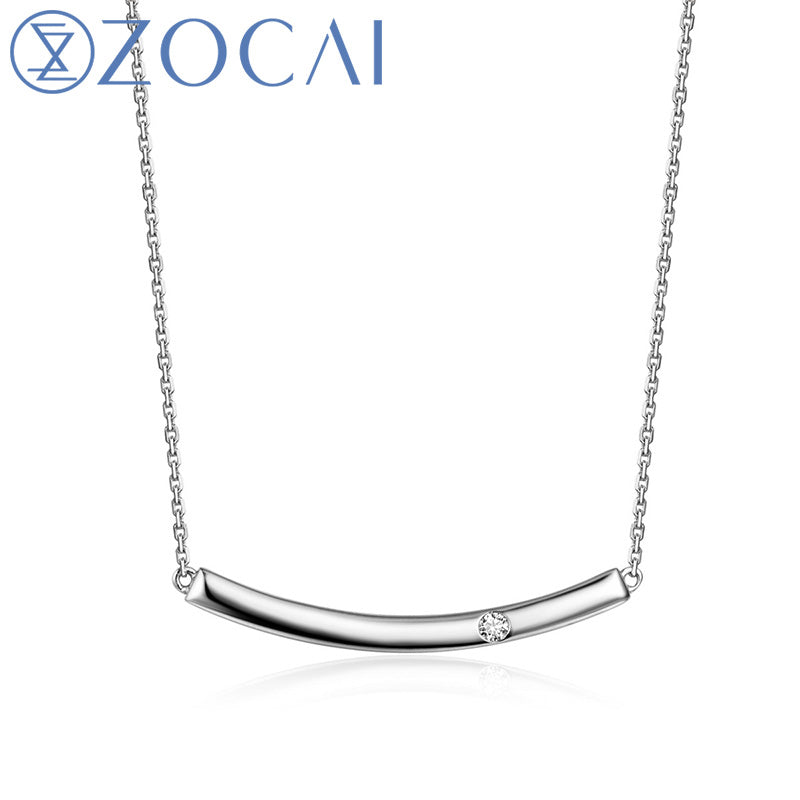 Design Necklace Real 18K rose Gold (Au750) Real 0.02 CT Certified H / SI Diamond Necklace JBC00029