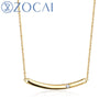 Design Necklace Real 18K rose Gold (Au750) Real 0.02 CT Certified H / SI Diamond Necklace JBC00029