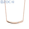 Design Necklace Real 18K rose Gold (Au750) Real 0.02 CT Certified H / SI Diamond Necklace JBC00029