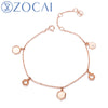 New Arrival The Honeycomb Series Real 0.005 CT Diamond Bracelet 18K Rose Gold JBS00033