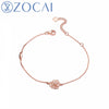 New Design Rose Shape Bracelet Real certificated 0.07 CT diamond 18K rose gold (AU750) Party and Gift Bracelet S00625