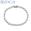 Real Natural 1.0 CT Diamond Certified I-J / SI with 18K White Gold (AU750) Bracelet S00655