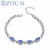 brand ZODIAC Blue mood 18K white gold 2.0 ct sapphire 0.15 ct diamond bracelet fine jewelry 18K rose gold avaible S00514