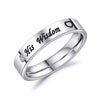 2020 New Fashion Couple Jewelry Anniversary Stainless Steel CZ Stone Wedding Finger Rings for Women