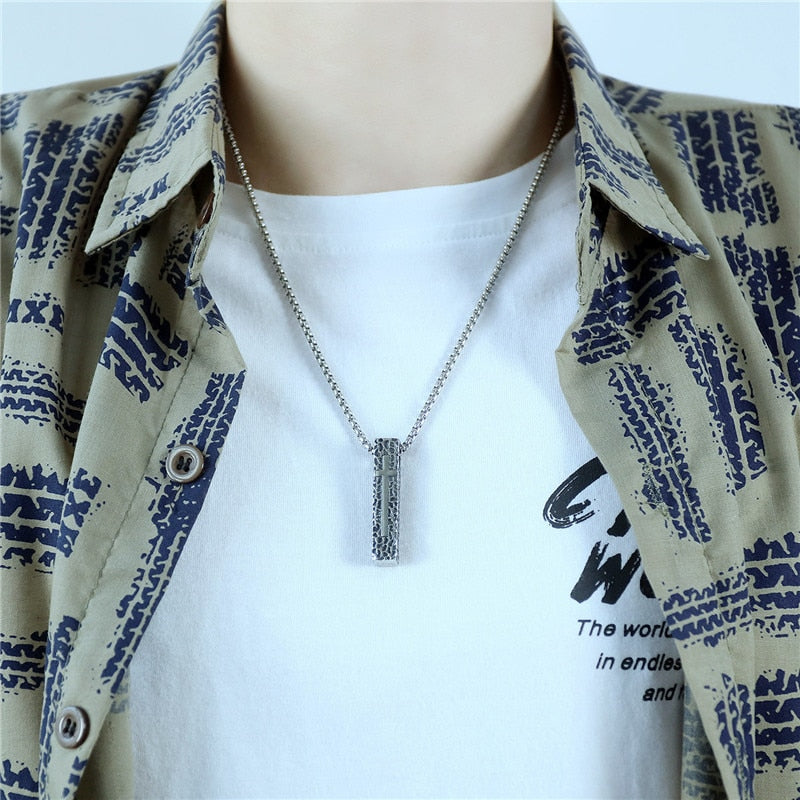 ZORCVENS 2022  Punk Vintage 316L Stainless Steel Cross Pendant Necklace for Men Jewelry Gifts