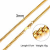 ZORCVENS Men Women Necklace Gold Tone Snake Miami Cuba Wheat Spiga Paima Link Round Box Curb Chains Stainless Steel Necklace