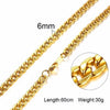 ZORCVENS Men Women Necklace Gold Tone Snake Miami Cuba Wheat Spiga Paima Link Round Box Curb Chains Stainless Steel Necklace