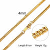 ZORCVENS Men Women Necklace Gold Tone Snake Miami Cuba Wheat Spiga Paima Link Round Box Curb Chains Stainless Steel Necklace