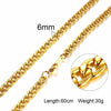 ZORCVENS Men Women Necklace Gold Tone Snake Miami Cuba Wheat Spiga Paima Link Round Box Curb Chains Stainless Steel Necklace