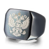 New Fashion Gold Color Men Stainless Steel The Russian Emblem Ring For Men