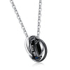 New Fashion Letter Her King His Queen Hole Pendant Necklace Couple Charm Link Chain Necklace For Women