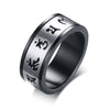 Unique Spinner Om Mani Padme Hum Ring For Men Stainless Steel Mantra Buddhism Ring Party Anniversary jewelry