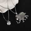 2020 Fashion Opal Statement Necklaces & Pendants Women Vintage Silver Plated Chain Necklaces Crystal Jewelry