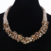 2020 Trendy Fashion Women's Chunky Necklace Bohemia Style Coral Stone Pendant Choker Statement Necklace Jewelry
