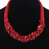 2020 Trendy Fashion Women's Chunky Necklace Bohemia Style Coral Stone Pendant Choker Statement Necklace Jewelry