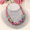 2020 Trendy Fashion Women's Chunky Necklace Bohemia Style Coral Stone Pendant Choker Statement Necklace Jewelry