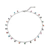 ZOSHI Bohemian Colorful Stone Chain Necklace for Women Gold Silver Color Short Chokers Necklace Charming Party Jewelry