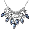 Brand Fashion women statement choker necklace silver plated chain ladies pendants necklaces crystal jewelry collier femme