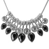 Brand Fashion women statement choker necklace silver plated chain ladies pendants necklaces crystal jewelry collier femme