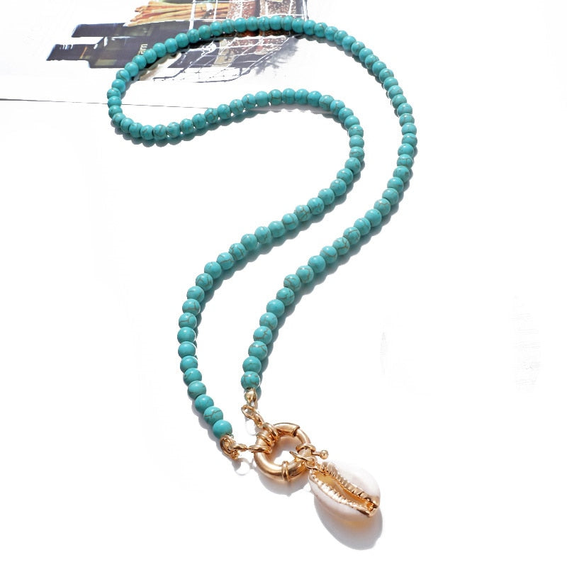 ZOSHI Natural Gravel Stone Necklace for Women Coral Stone Chokers Statement Necklace Collars Party Jewelry