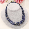 ZOSHI Natural Gravel Stone Necklace for Women Coral Stone Chokers Statement Necklace Collars Party Jewelry