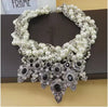 New Fashion Bib Collar Necklace & pendant Luxury Choker Simulated pearl Necklace Statement Jewelry