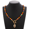 ZOSHI Vintage Women Necklace Jewelry Beaded Choker Nature Tiger Eye Stone Beads Collares Handmade Rope DIY Short Necklace