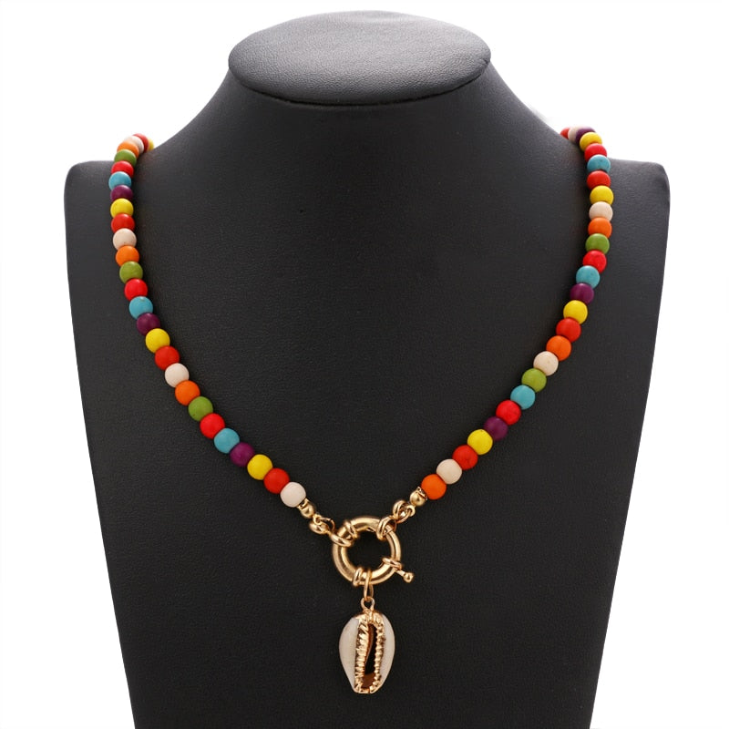 ZOSHI Vintage Women Necklace Jewelry Beaded Choker Nature Tiger Eye Stone Beads Collares Handmade Rope DIY Short Necklace