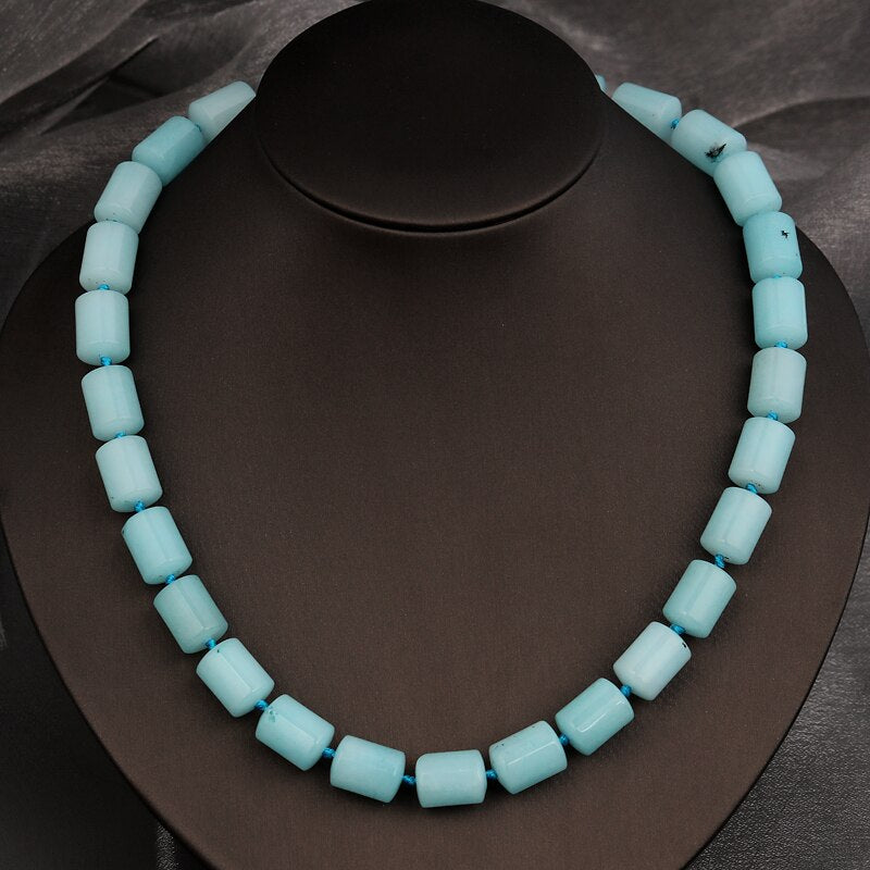 ZOSHI Vintage Women Necklace Jewelry Beaded Choker Nature Tiger Eye Stone Beads Collares Handmade Rope DIY Short Necklace