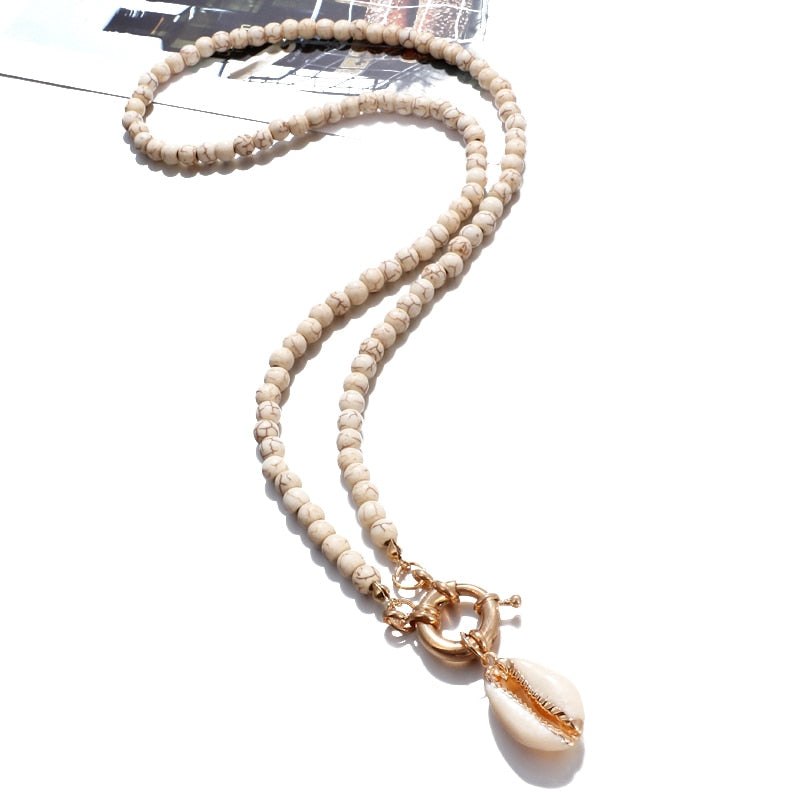 ZOSHI Vintage Women Necklace Jewelry Beaded Choker Nature Tiger Eye Stone Beads Collares Handmade Rope DIY Short Necklace
