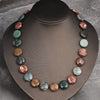 ZOSHI Vintage Women Necklace Jewelry Beaded Choker Nature Tiger Eye Stone Beads Collares Handmade Rope DIY Short Necklace
