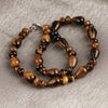 ZOSHI Vintage Women Necklace Jewelry Beaded Choker Nature Tiger Eye Stone Beads Collares Handmade Rope DIY Short Necklace