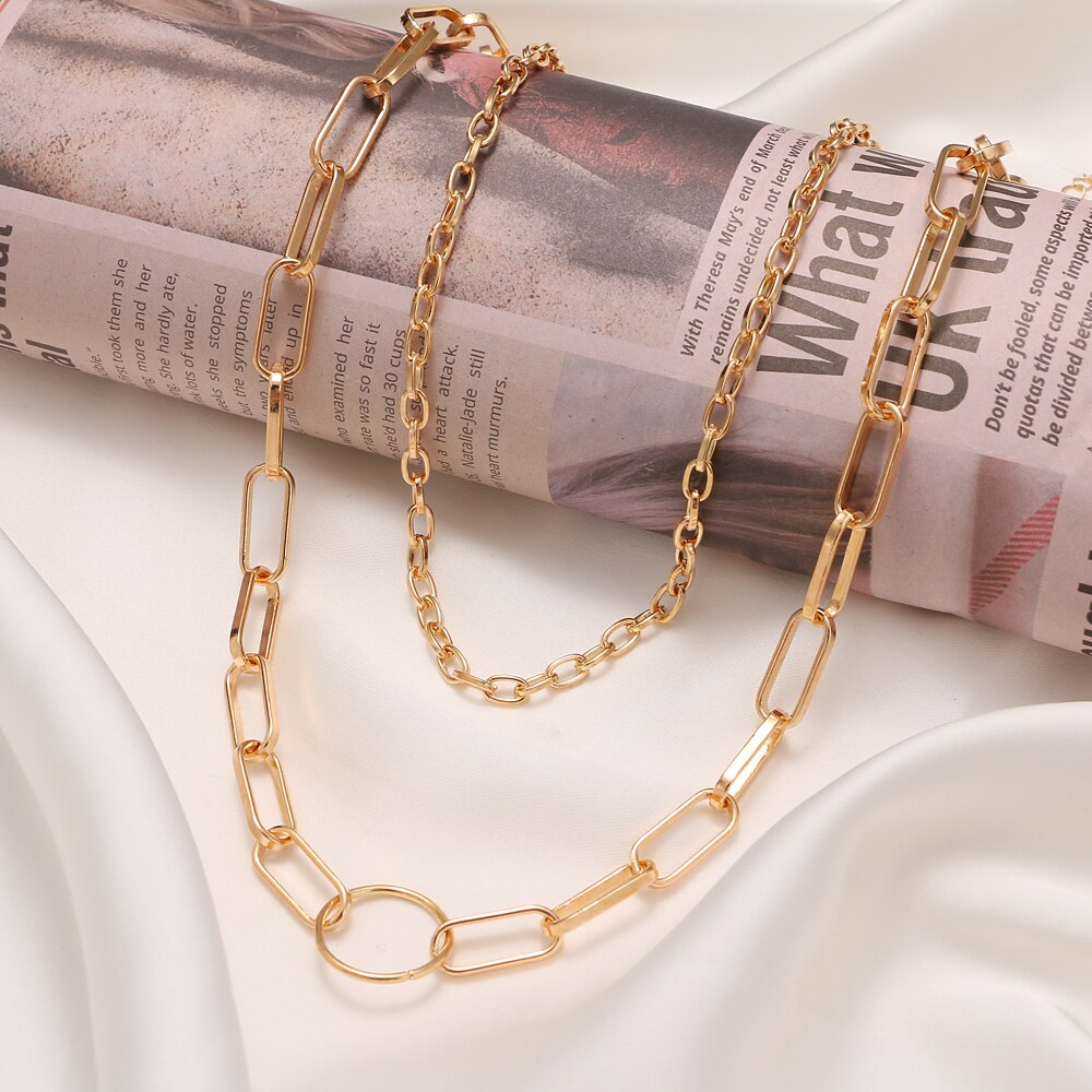 ZOVOLI Punk Cuban Link Thick Chain Choker Necklace Men Statement Gold Minimalist Chunky Necklaces For Women 2021 Hip Hop Jewelry