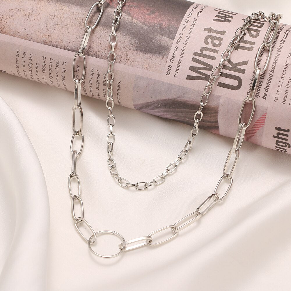 ZOVOLI Punk Cuban Link Thick Chain Choker Necklace Men Statement Gold Minimalist Chunky Necklaces For Women 2021 Hip Hop Jewelry