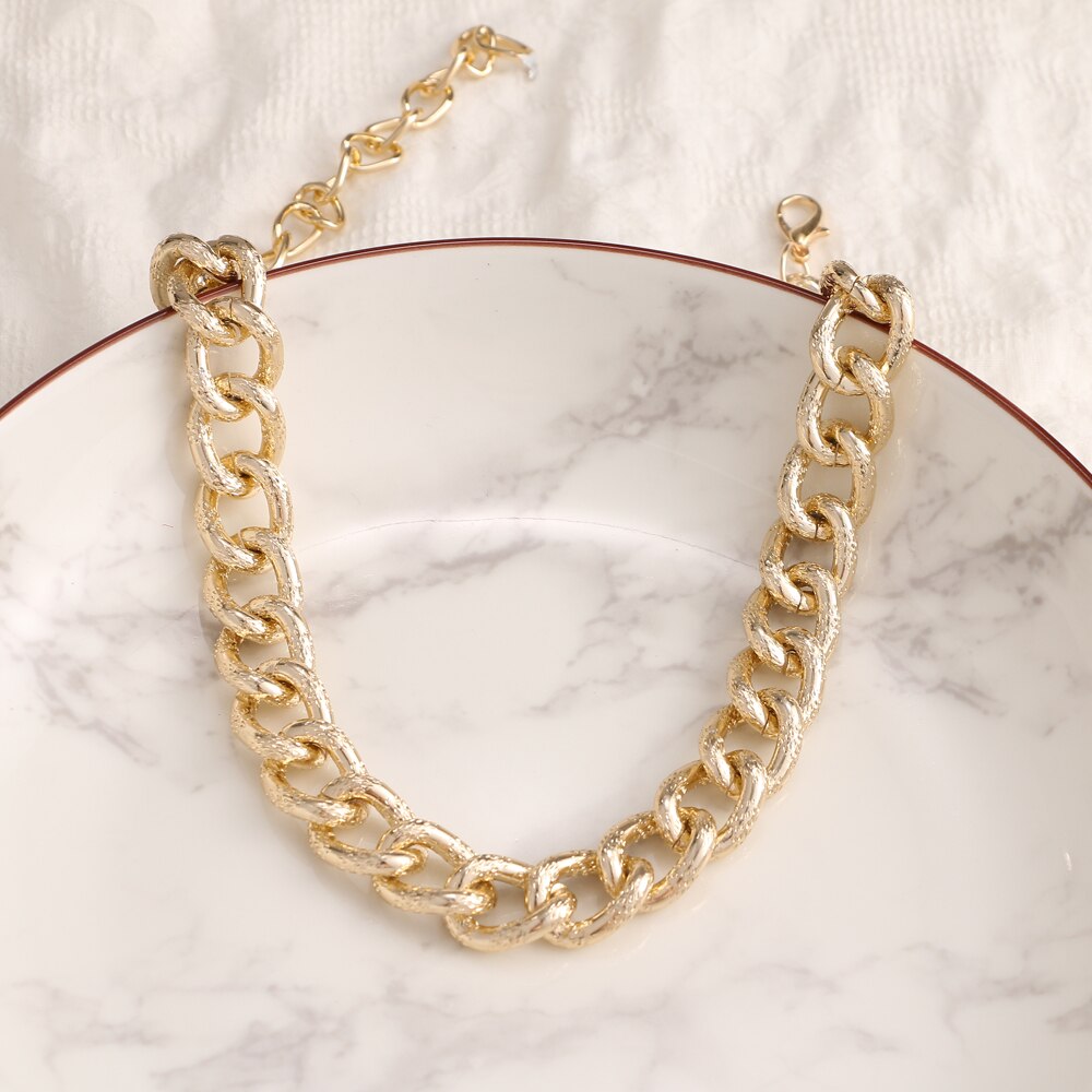 ZOVOLI Punk Cuban Link Thick Chain Choker Necklace Men Statement Gold Minimalist Chunky Necklaces For Women 2021 Hip Hop Jewelry
