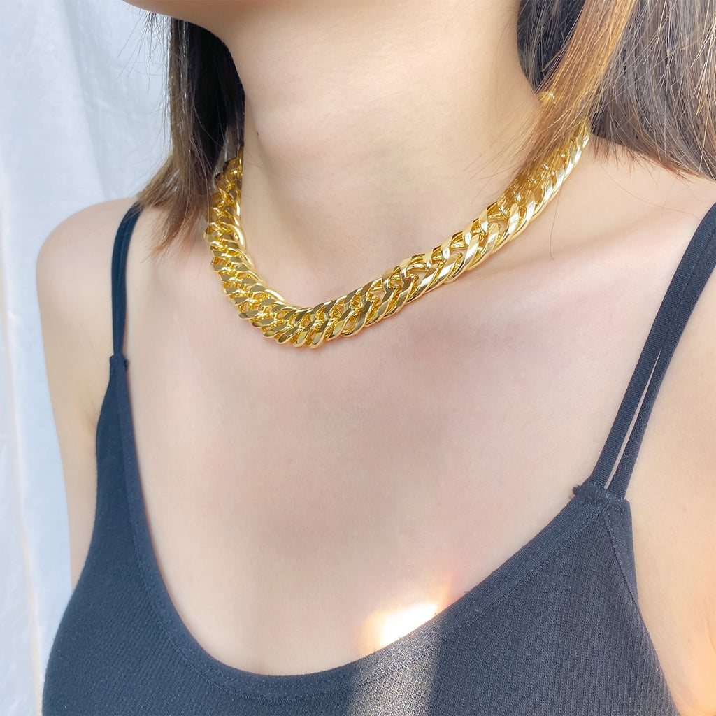 ZOVOLI Punk Cuban Link Thick Chain Choker Necklace Men Statement Gold Minimalist Chunky Necklaces For Women 2021 Hip Hop Jewelry