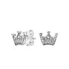 PDE11 925 Sterling Silver Geometric Snowflake Flower Clear CZ Stud Earrings for Women Brincos Fine Jewelry Bijoux Gift