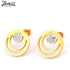 stud earrings 2020 fashion jewelry accessories stainless steel for women silver gold jewelery earing brincos female women's